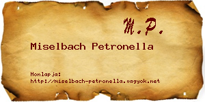 Miselbach Petronella névjegykártya